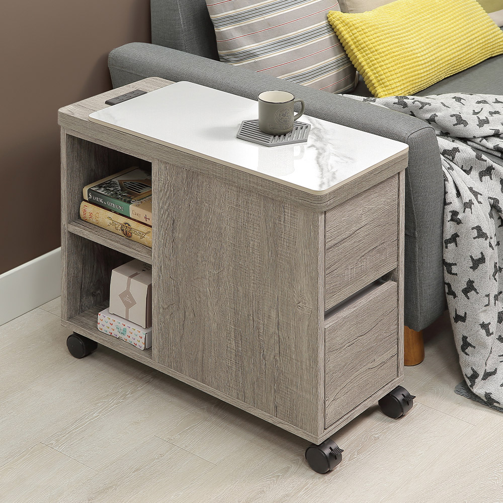 【唯熙傢俱】賽菲灰橡色活動邊櫃, , large