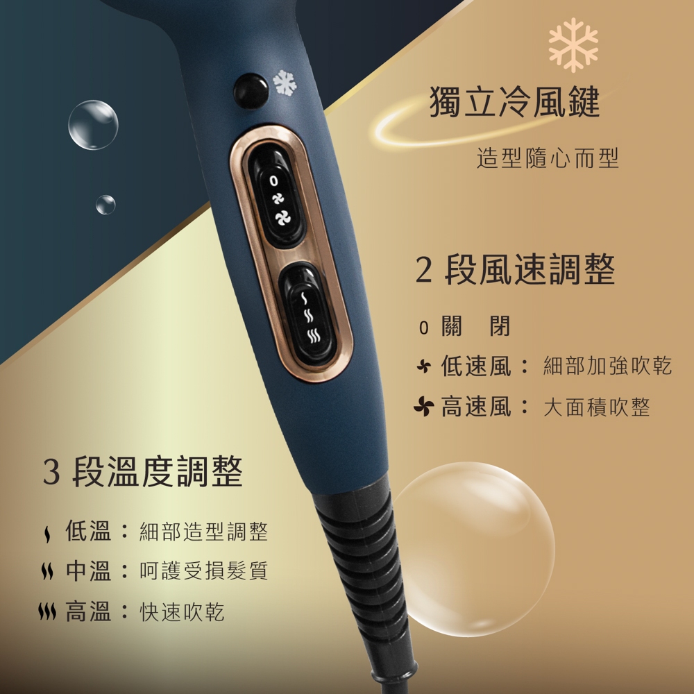 AIWA 愛華 1400W 負離子吹風機 AH-D55, , large