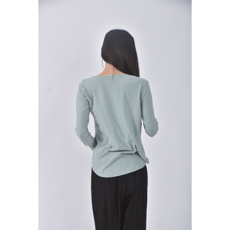 (S) beyond yoga圓領綠色長袖上衣二手衣, , large