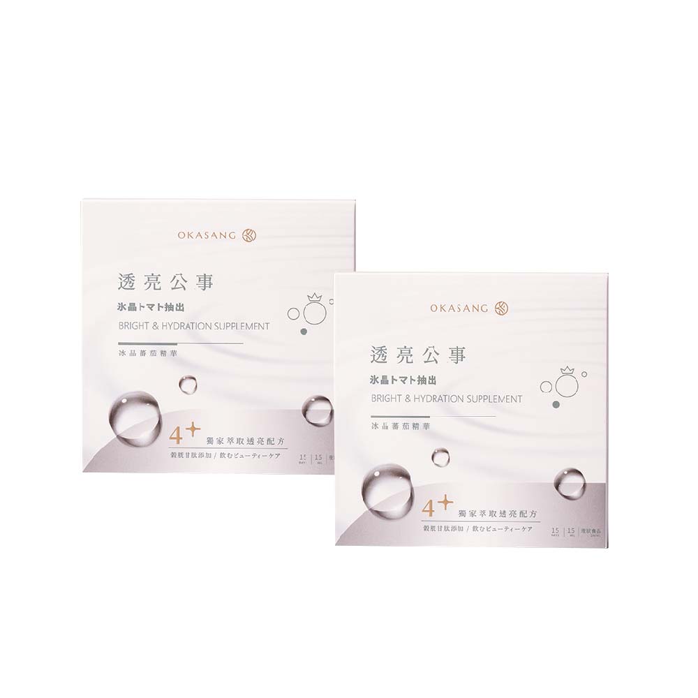 [日進生技]O卡桑透亮公事_冰晶蕃茄精華 ｜ 100%純天然食材 (15ml×15包/盒)×2盒, , large