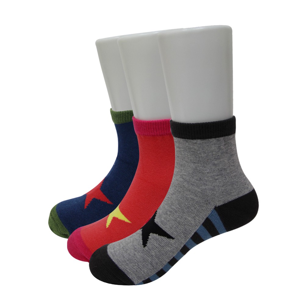 【BVD】幸運之星1/2童襪<桔紅,13-16cm>B265 短襪 襪子, 桔紅,13-16CM, large