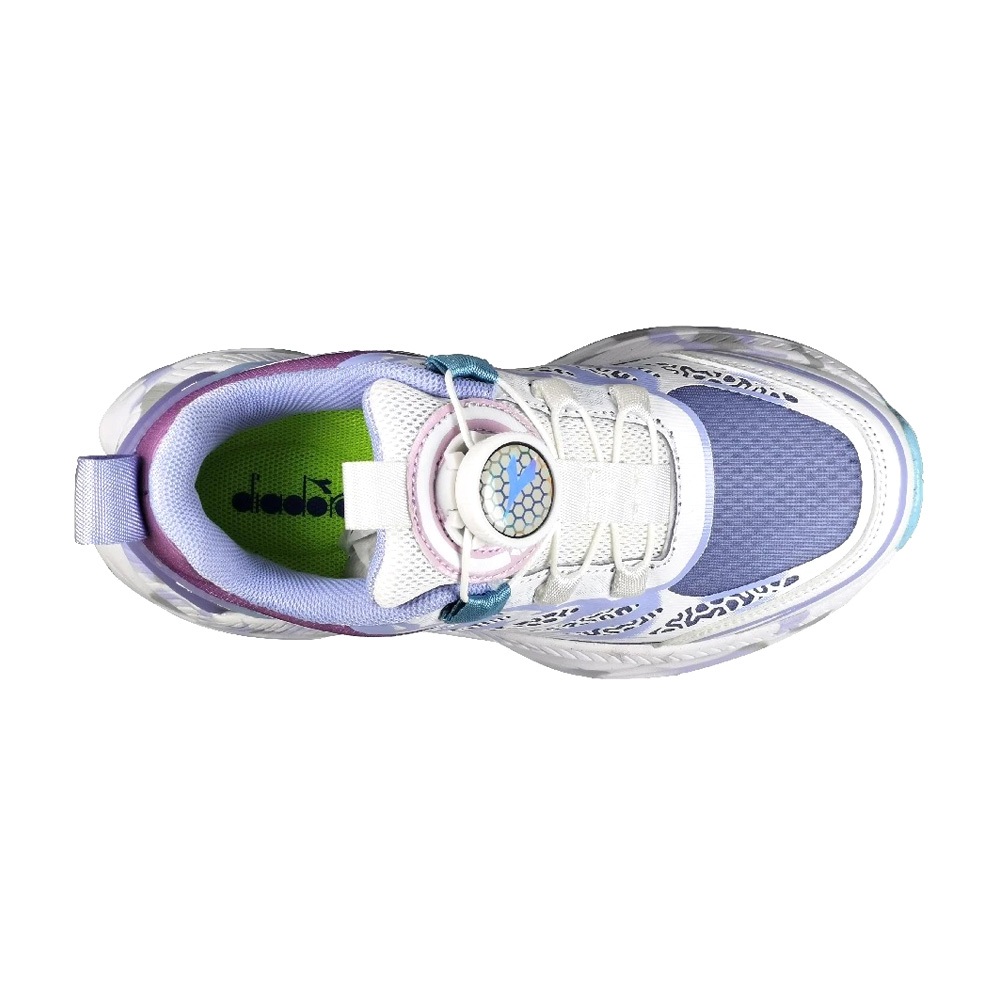 DIADORA迪亞多那 兒童輕量慢跑鞋 童運動鞋 童鞋 旋鈕式鞋帶 透氣 保護後跟 吸震 減壓 抗菌 除臭 黑紅 藍紫, , large