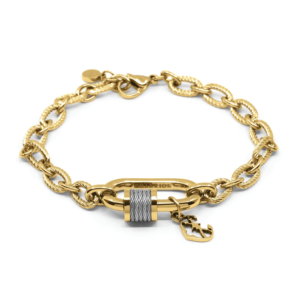 CHARRIOL 夏利豪 Forever Lock 鋼索手鍊 06-404-1139-29, , large