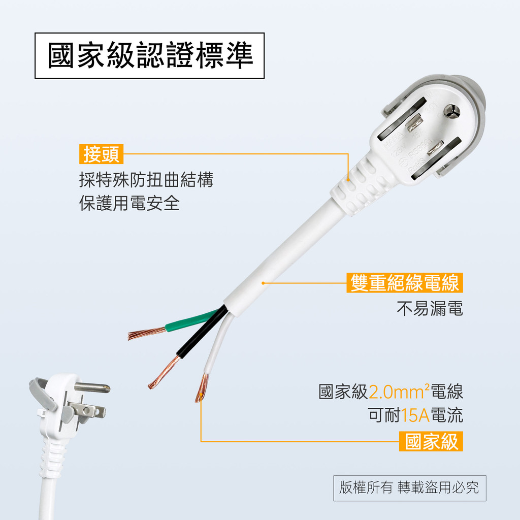 Practical Brand 1 Open 4 Insert 9 Feet 3P+3U Extension Cable 2.7m PNA3433U-9 Fast Charging Extension Cable Fireproof and Heat Resistant Overload Power Off Safe and Convenient, , large