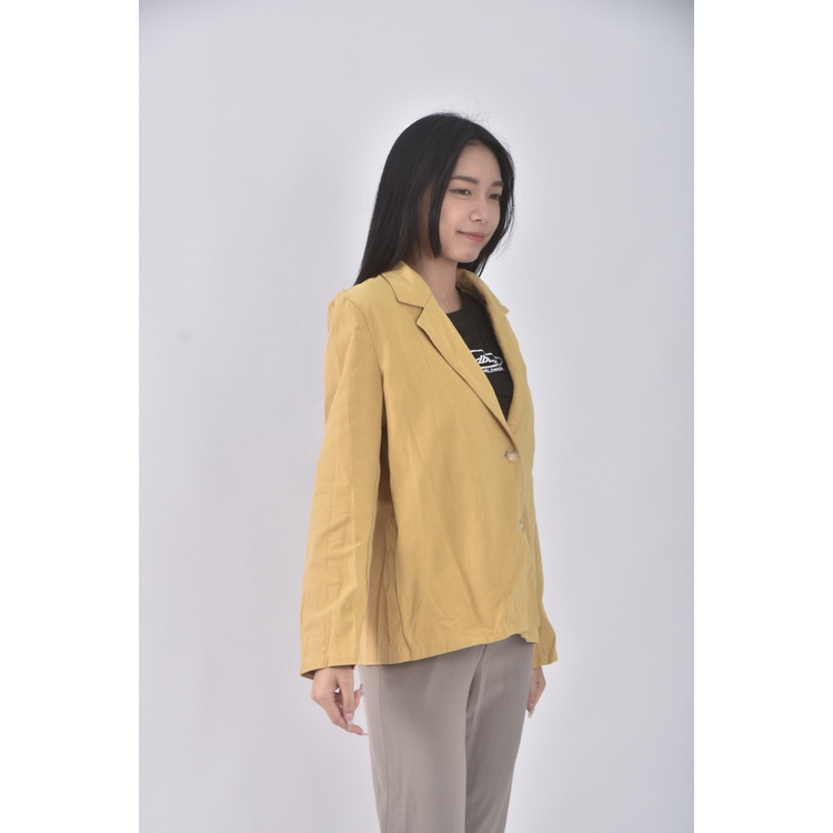 (S) genquo棉質純棉黃色外套二手衣, , large