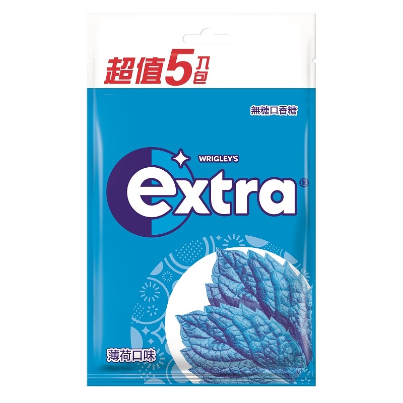 Extra潔淨無糖口香糖薄荷五入, , large