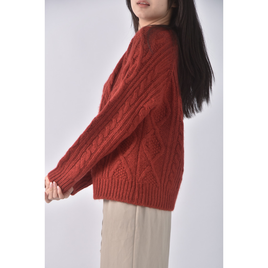 (L) pretty young thing韓牌圓領紅色長袖上衣二手衣, , large