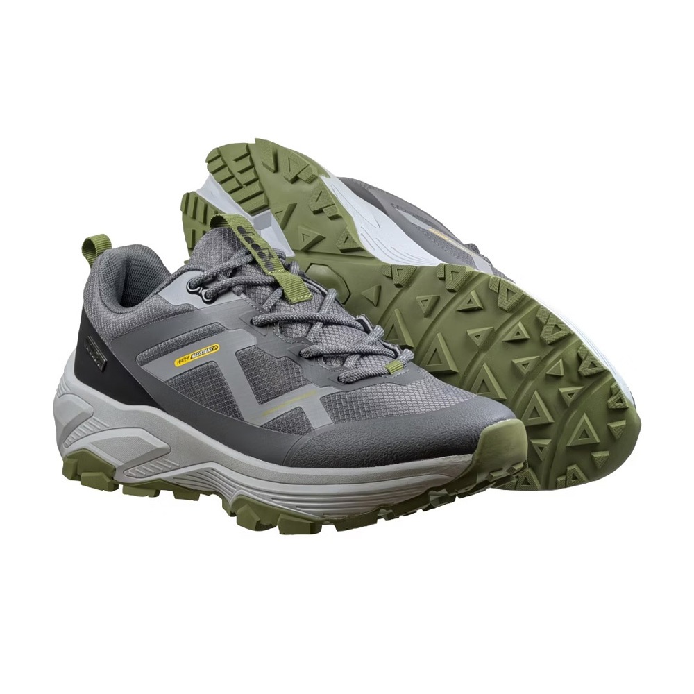 DIADORA迪亞多那 登峰戶外越野鞋 男運動鞋 男鞋 登山鞋 防潑水 輕量 彈性 吸衝 足弓支撐 穩定 防滑 灰 卡其, , large