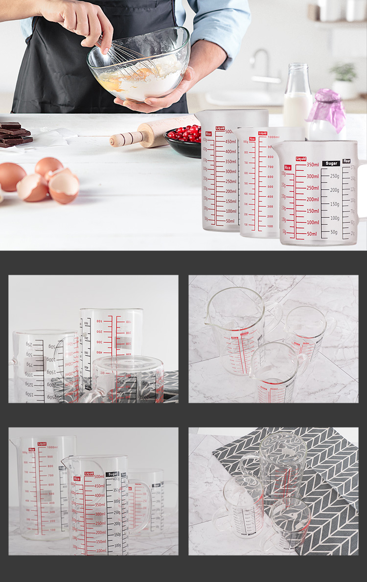 寶馬牌玻璃多功能量杯-350ml-2入, , large