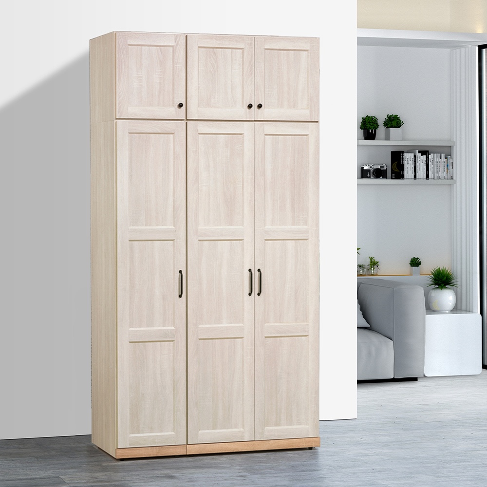 【唯熙傢俱】查理白橡色1.3x7尺左衣櫃, , large