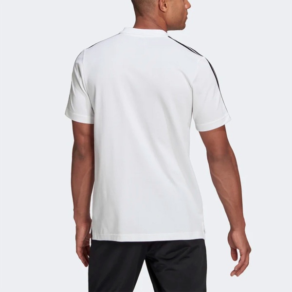 Adidas M 3S PQ PS 男 POLO衫 短袖 上衣 運動 休閒 舒適 吸濕 排汗 白 [GK9138], , large
