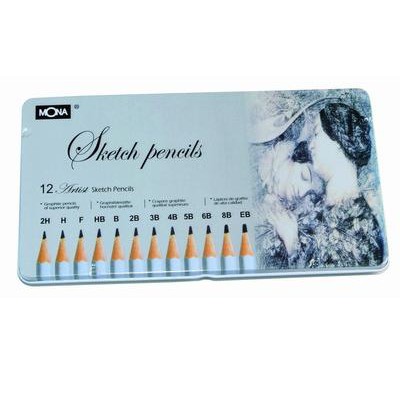 MONA 12素描筆-鐵盒裝12支入(4471), , large