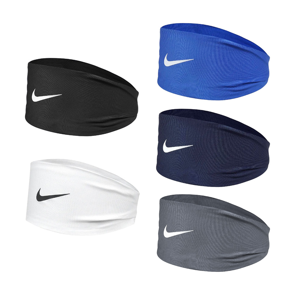 NIKE FURY CLASSIC 寬版頭帶 運動頭帶 止汗髮帶 吸汗 乾爽 舒適 透氣 彈性 止滑 黑 白 藍 深藍 灰, , large