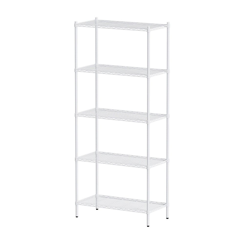 【Y HOUSE】90x45x210cm Lightweight Five-layer Iron Rack Iron Rack Shelf-Painted White, , large