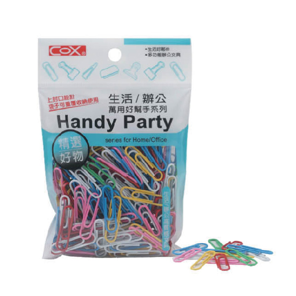 【COX 三燕】33mm 彩色 迴紋針 12包/組 HB-330