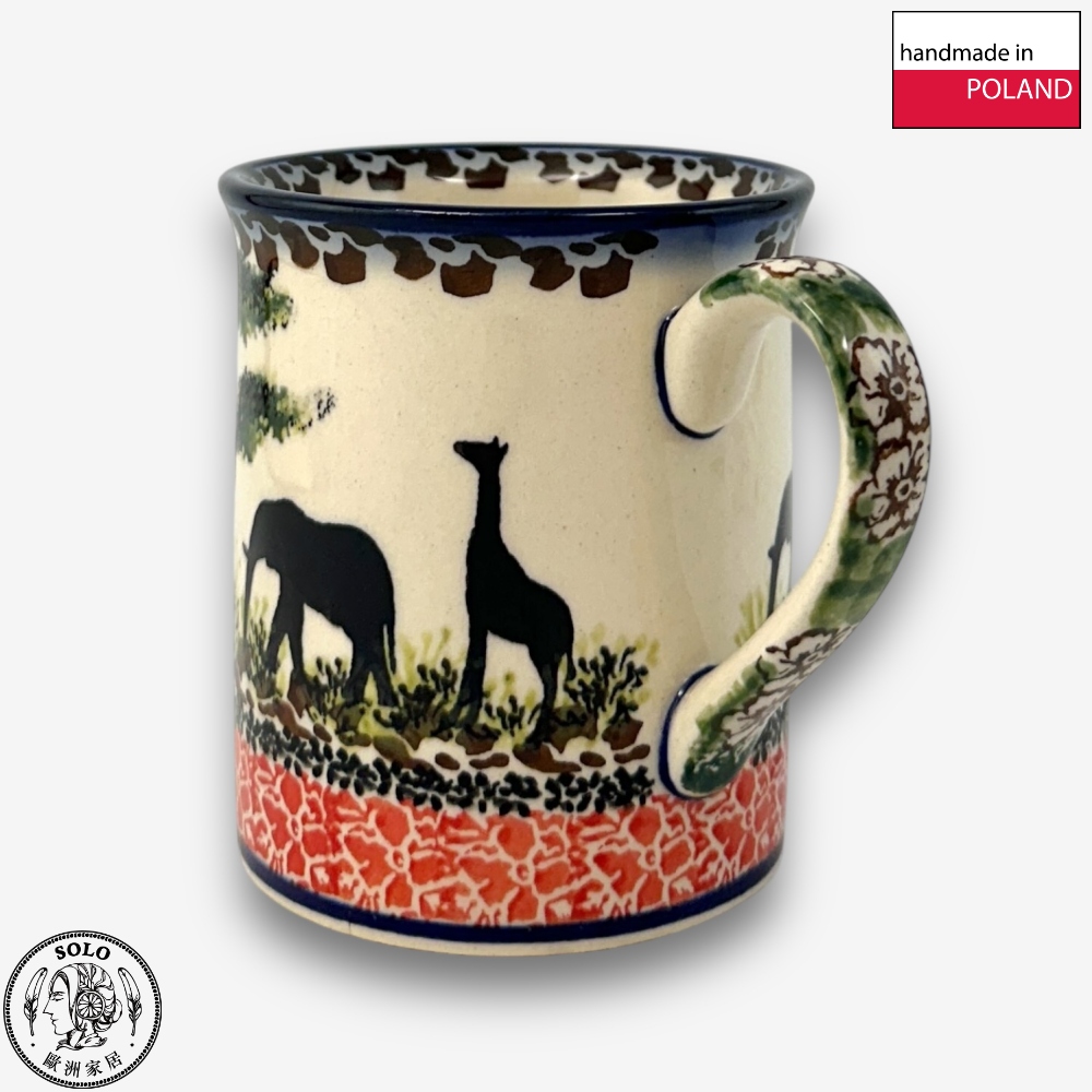 【SOLO Vintage】Cerraf Polish Pottery 280ml Mug Ballad of the Open Plains Series Made in Poland, , large