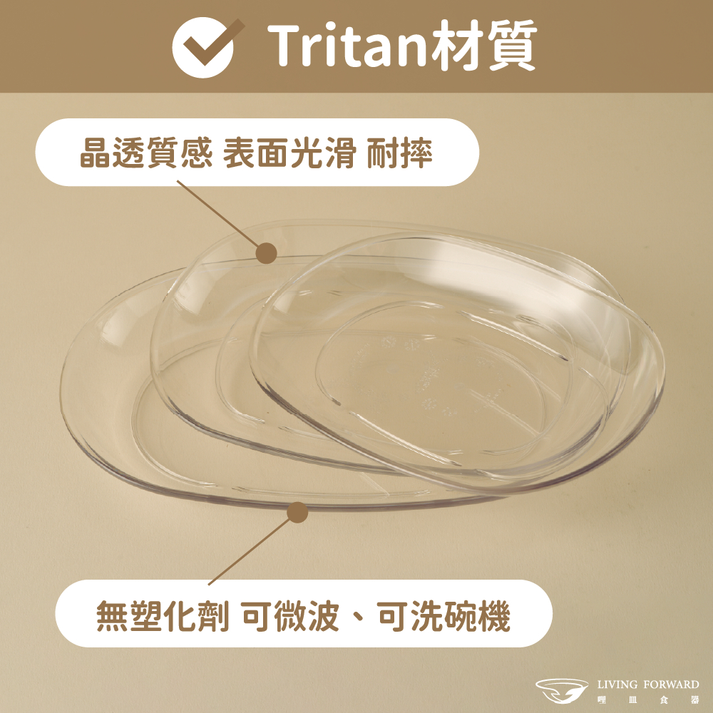 【哩皿食器】台灣製  食品級Tritan  小橢圓盤, , large