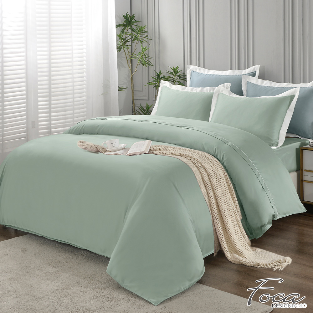 【FOCA】Green Willow Branches | Time Garden 60 Thread 100% Tencel Duvet Cover and Sheet Set - Double, , large