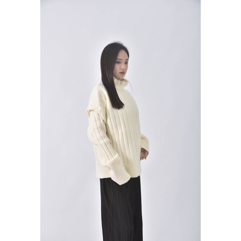 (XL) s boun boun高領白色毛衣二手衣, , large