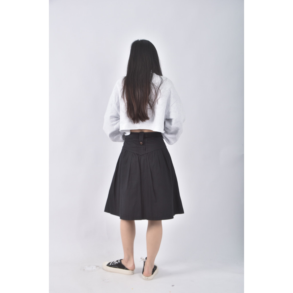 (2XL) d accord質感百褶黑色長裙二手衣, , large