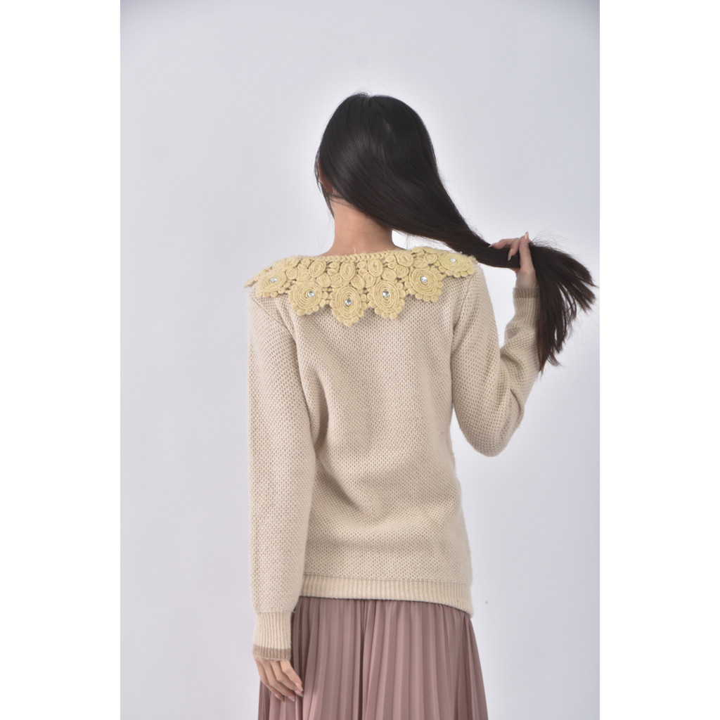 (S) 綁帶黃色長袖上衣二手衣, , large