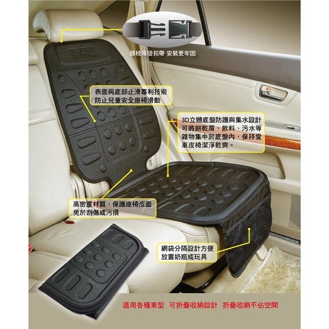 【3D Mats】 兒童安全椅保護墊 汽車用, , large