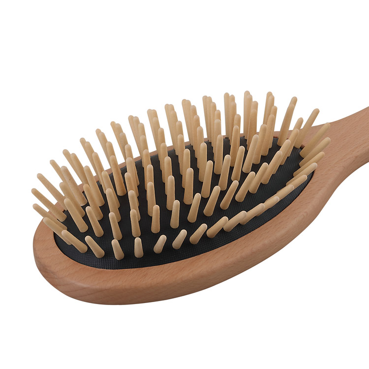 Fleurient Wooden Scalp Massage Hairbrush (with bag), , large