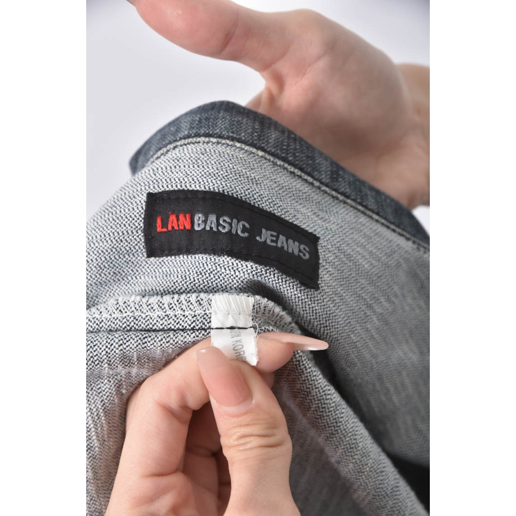 (S) lan basic jeans丹寧牛仔排扣藍色外套二手衣, , large