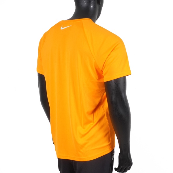 Nike Sunset Logo 男 短袖 上衣 T恤 抗UV 速乾 運動 訓練 戲水 黃 [NESSC690-724], , large