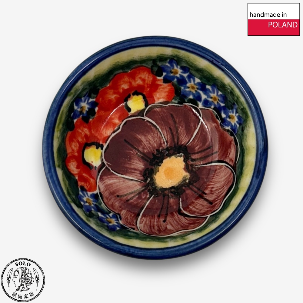 【SOLO歐洲家居】波蘭製 Cerraf 波蘭陶 7cm 醬料碗 雅紅之宴系列, , large