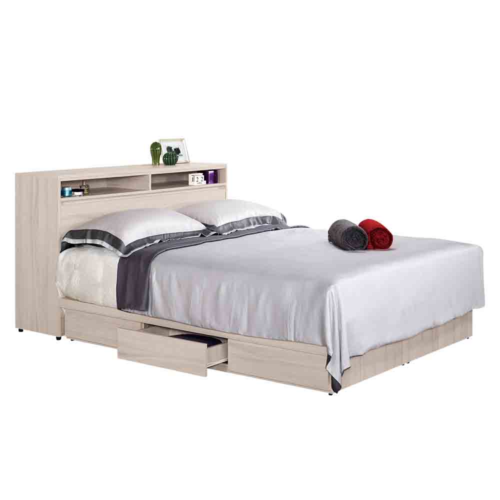 【Hampton 漢汀堡】萊樂5尺被櫥式雙人床, , large