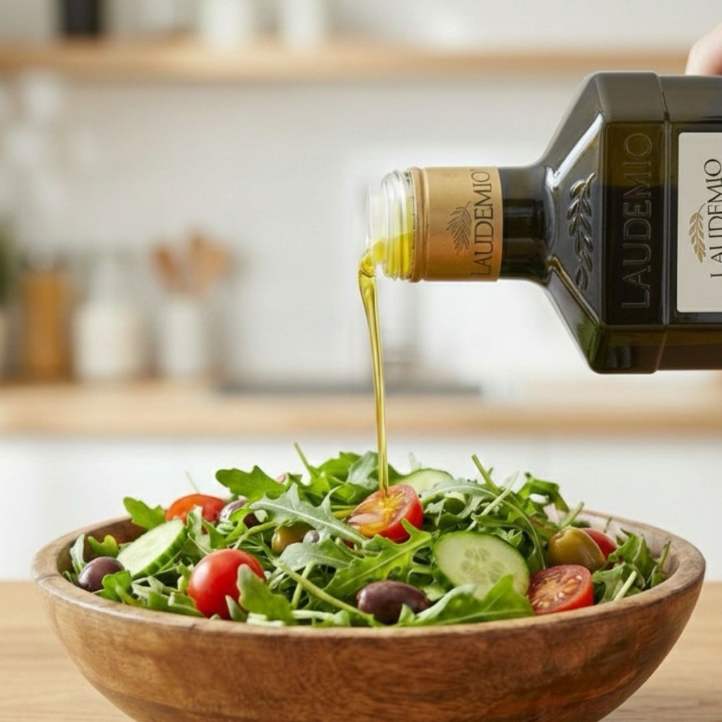 義大利 橄欖油 特級初榨 冷壓｜多酚876毫克/公斤｜Laudemio 500mlx1瓶, , large