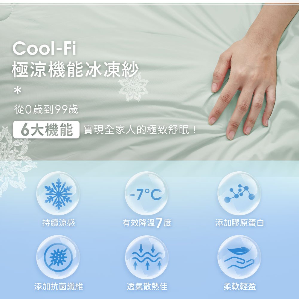 【DUYAN 竹漾】Cool-Fi 極涼 膠原蛋白抗菌涼被 / 藍果藏兔, , large