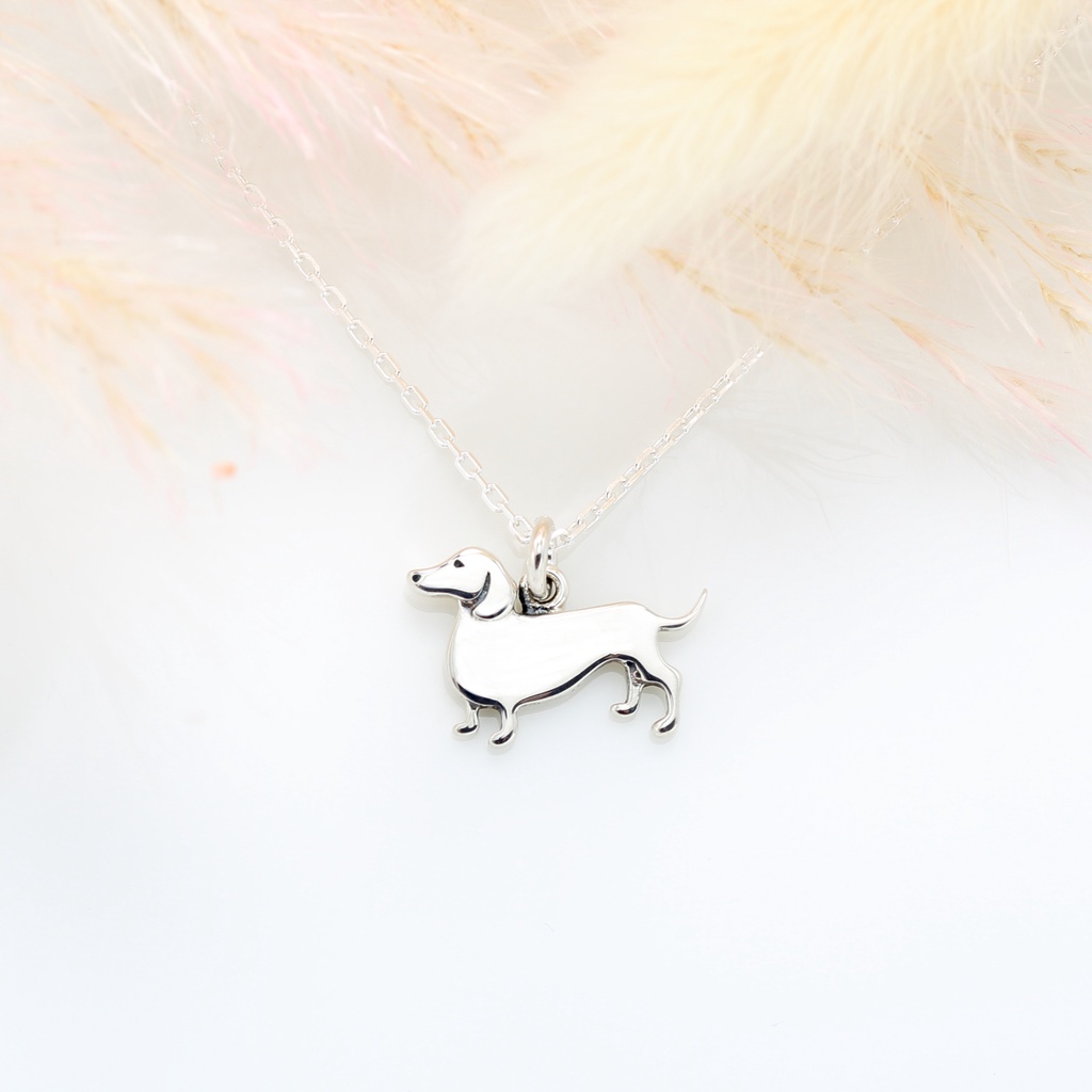【Angel & Me】腿短短 臘腸狗 s925 純銀 項鍊 寵物 聖誕節禮物, , large