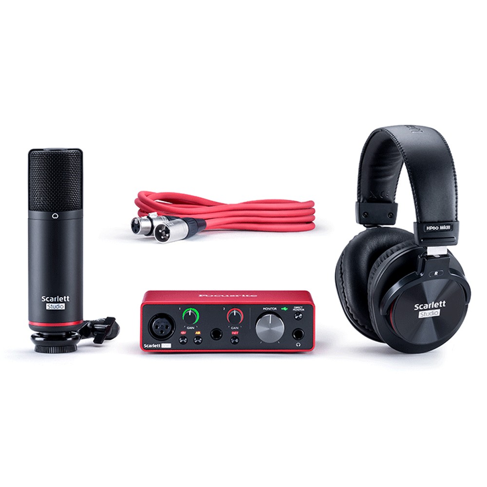 【福利品】Focusrite Scarlett Solo Studio 錄音介面套裝組 (第三代)【敦煌樂器】, , large