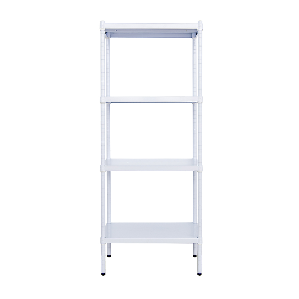 【Y HOUSE】60x35x150 cm 4-layer hole-free iron plate storage rack rack iron rack - paint white, , large