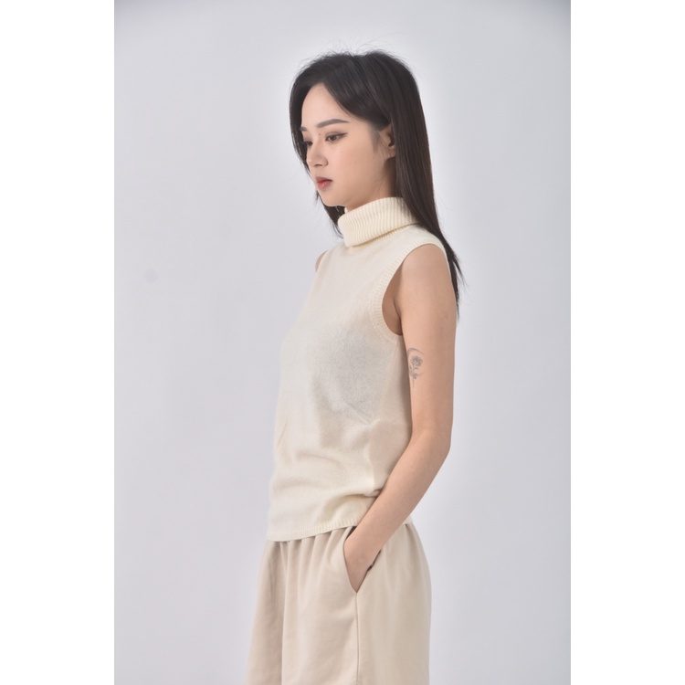(S) xing質感高領杏色上衣二手衣, , large