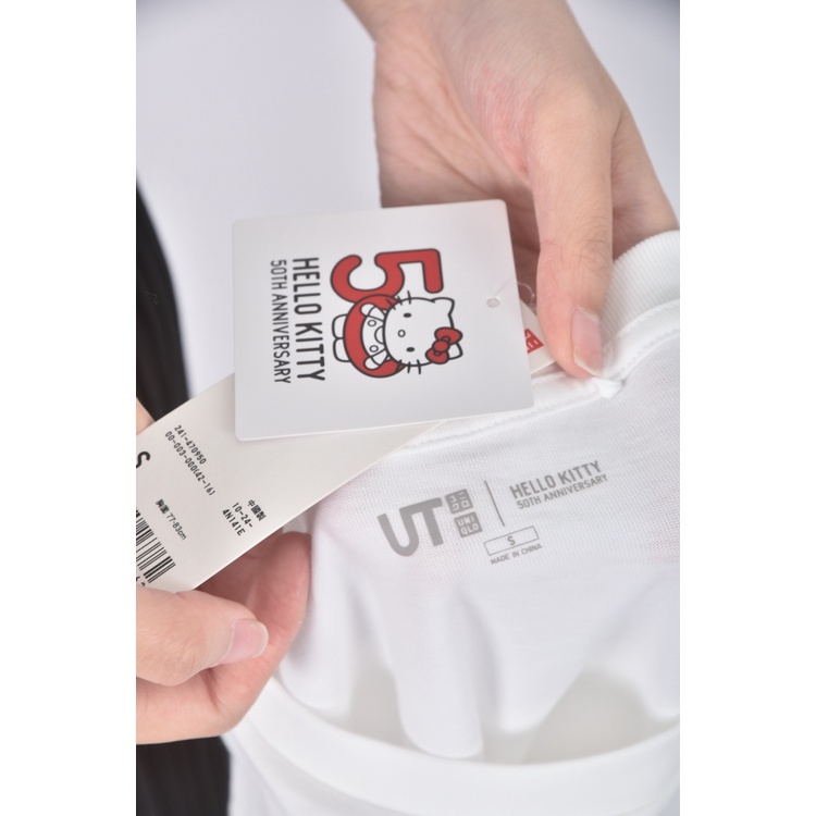 (S) uniqlo質感棉質純棉庫洛米白色短袖上衣二手衣, , large