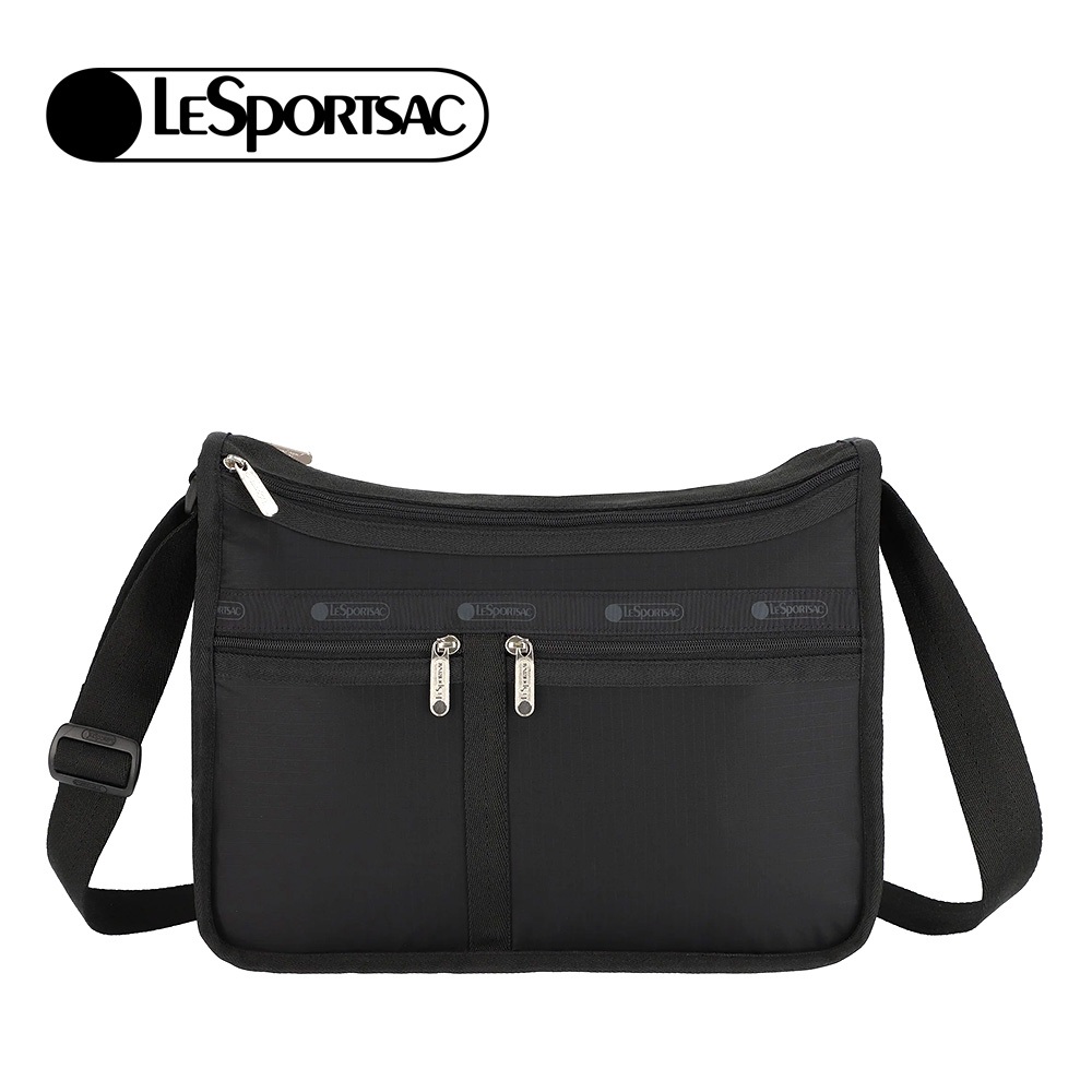 |快速出貨|Lesportsac DELUXE EVERYDAY BAG 日常百搭斜背包 送禮推薦-神秘黑, , large