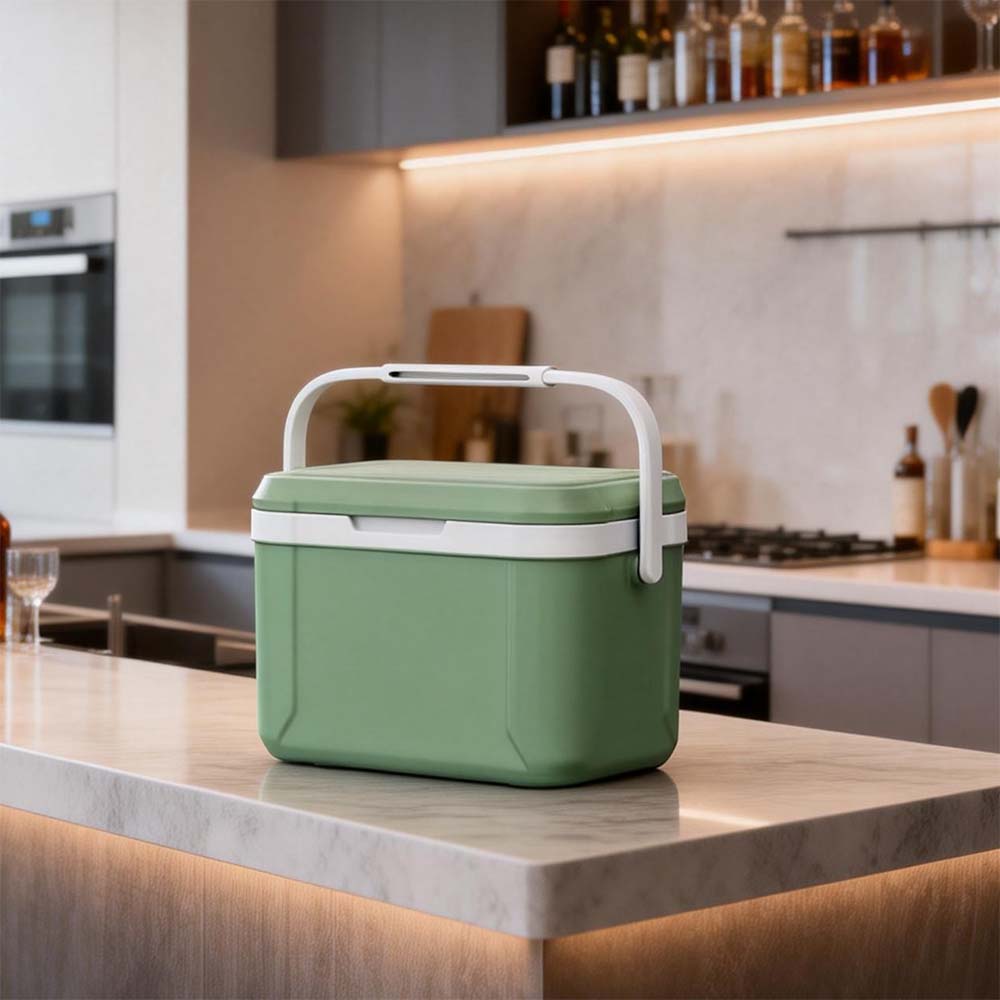 Essential for camping: 5.5L large-capacity green insulated box (outdoor cooler, 5.5L insulated box, 48-hour cooling, food-grade insulated box), , large