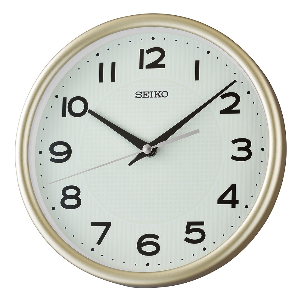 SEIKO 精工 全面夜光 滑動式秒針靜音兩用鐘 時鐘-金框 QXA836G, , large