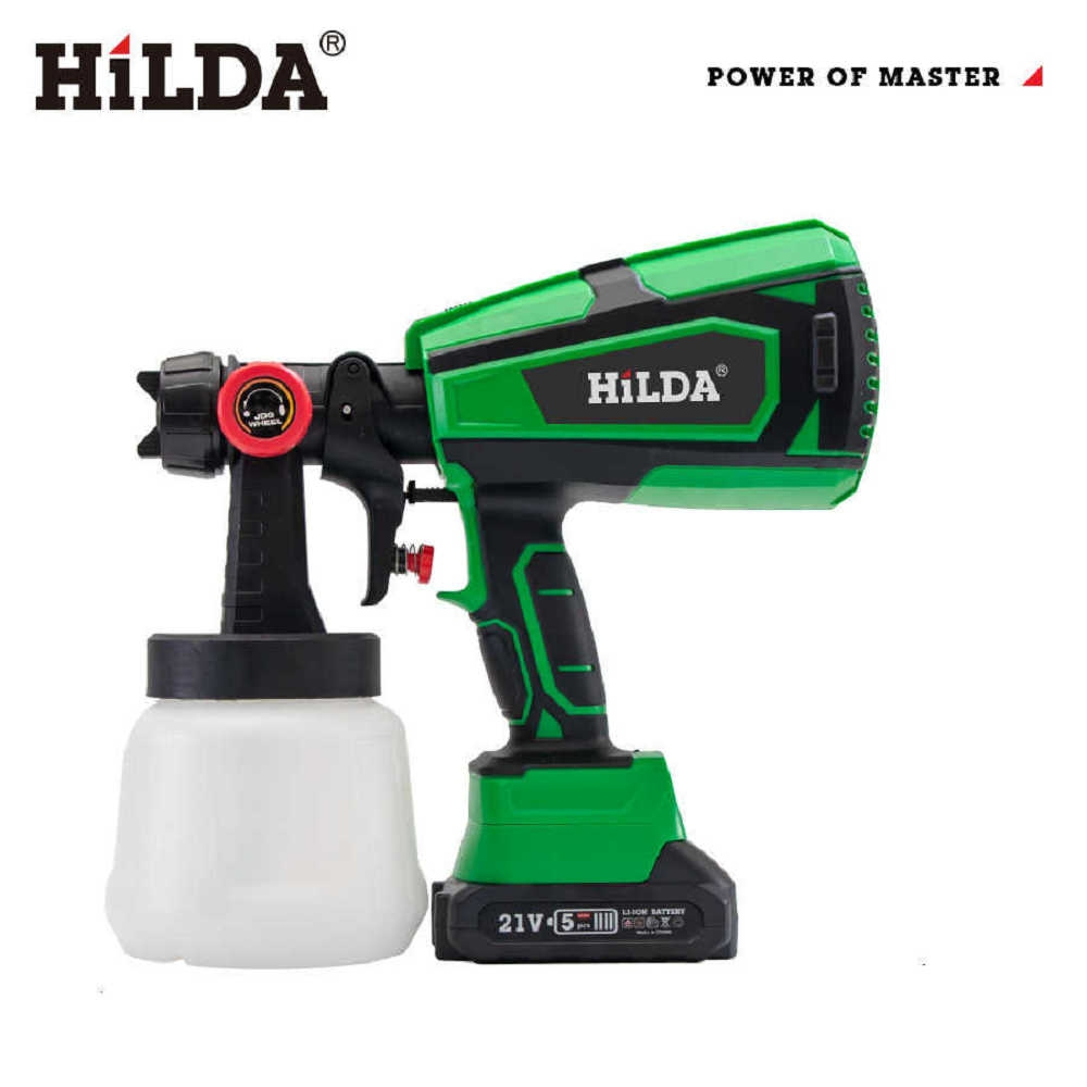 【HILDA】希爾達電動工具 21V 單電 充電式 噴漆槍 一鍵啟動控制, , large