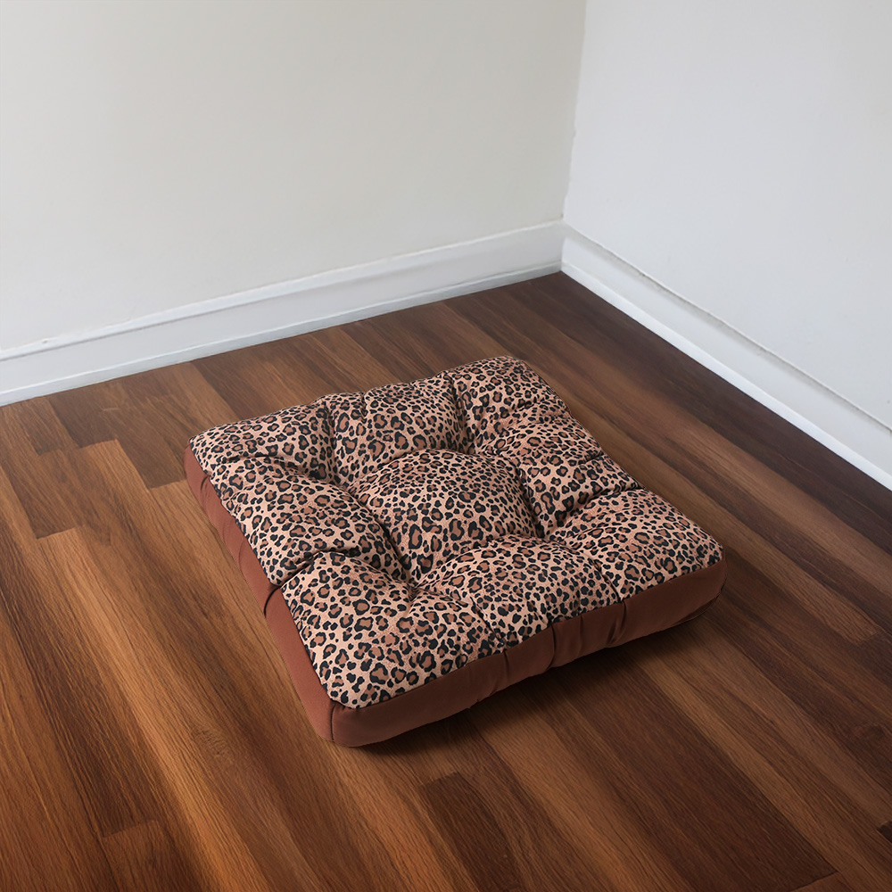 [台客嚴選] 豹紋九宮格記憶坐墊 台灣製 椅墊 坐墊 沙發墊 靠墊, , large