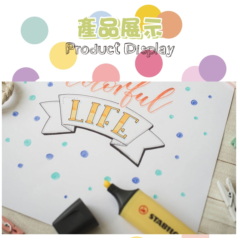 【德國天鵝STABILO】BOSS ORIGINAL Pastel 波士馬卡龍色經典螢光筆 15色桌上展示組馬卡龍色(ST7015-02-5), , large