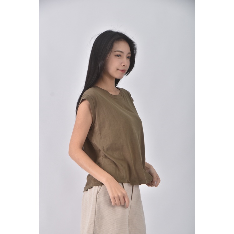 (M) 露背綠色上衣二手衣, , large