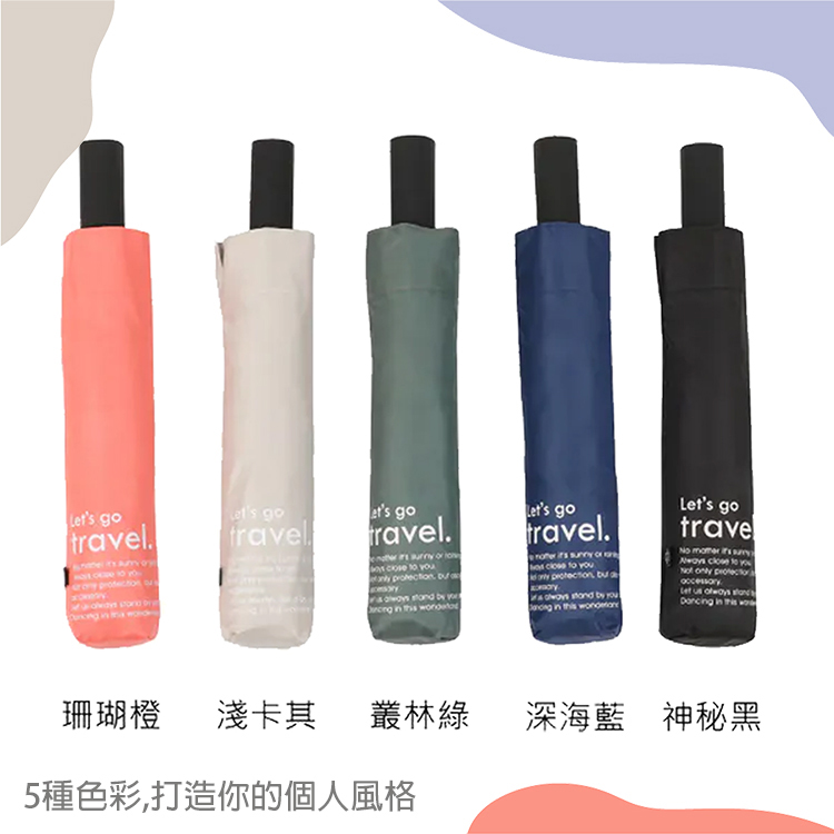 大傘面全遮光黑膠布自動摺疊傘-27吋-神秘黑-1支, , large