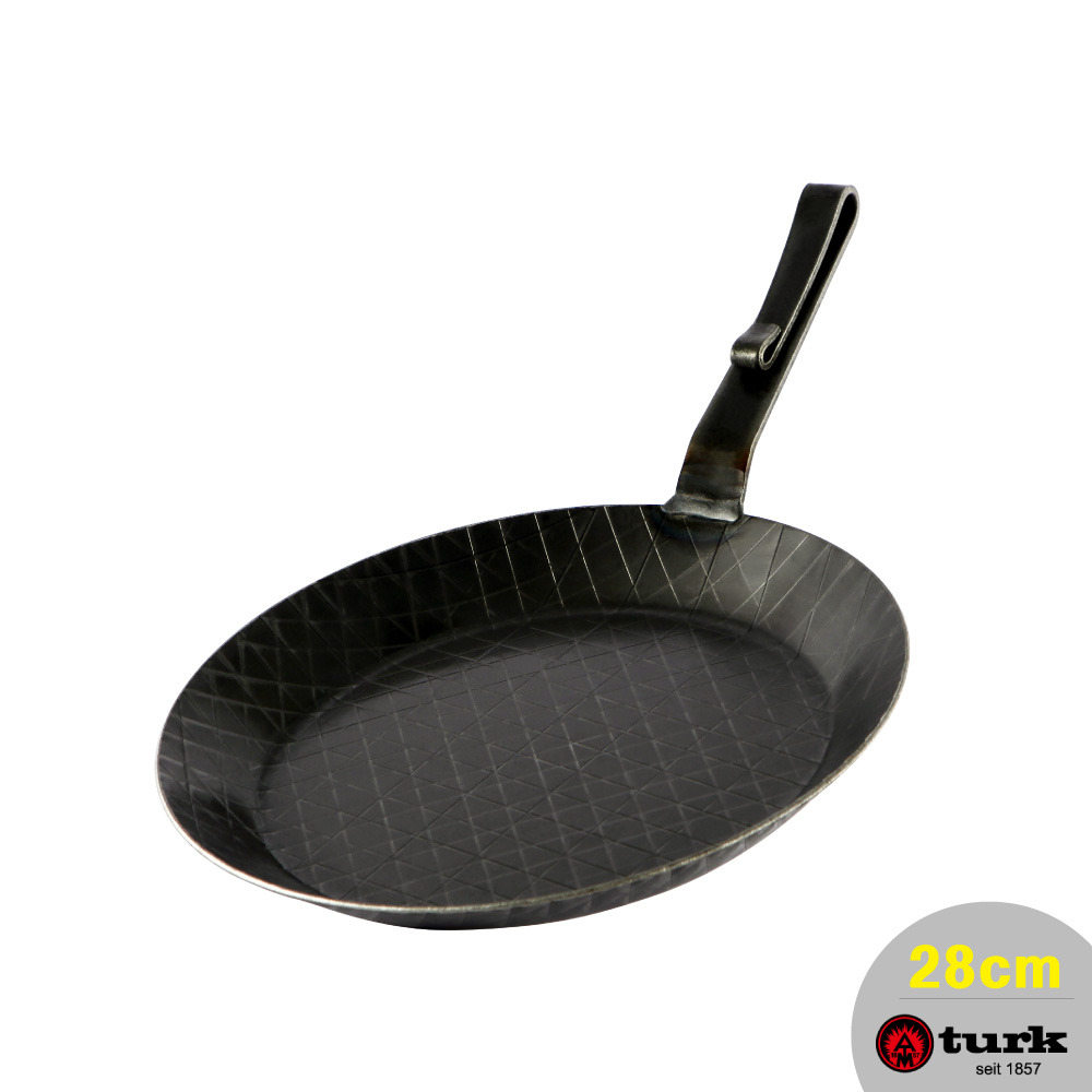 【德國turk土克鐵鍋】熱鍛斜紋 短柄平底鍋 28cm 鐵鍋65328, , large