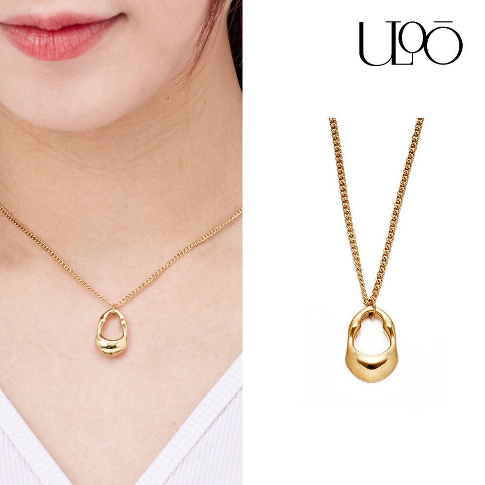 ULOO Glimmer 弧光意境項鍊-金色 UN4002610, , large