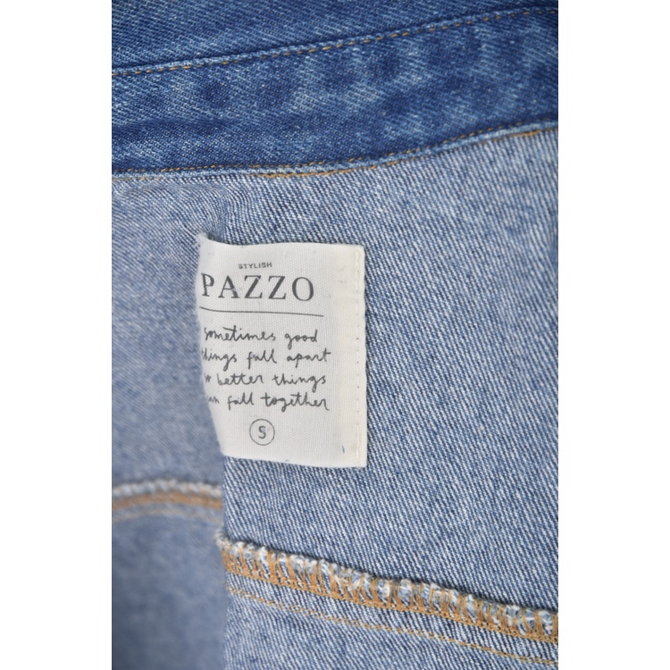 (S) pazzo丹寧牛仔純棉藍色外套二手衣, , large