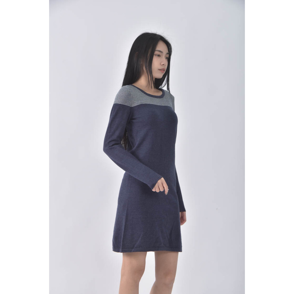 (S) agnes b質感條紋藍色洋裝二手衣, , large